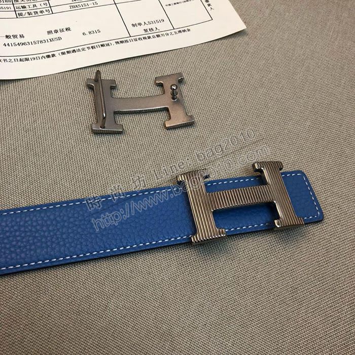 HERMES皮帶 原單正品 雙面原版皮 精品鋼扣 愛馬仕男士腰帶  hgh1992